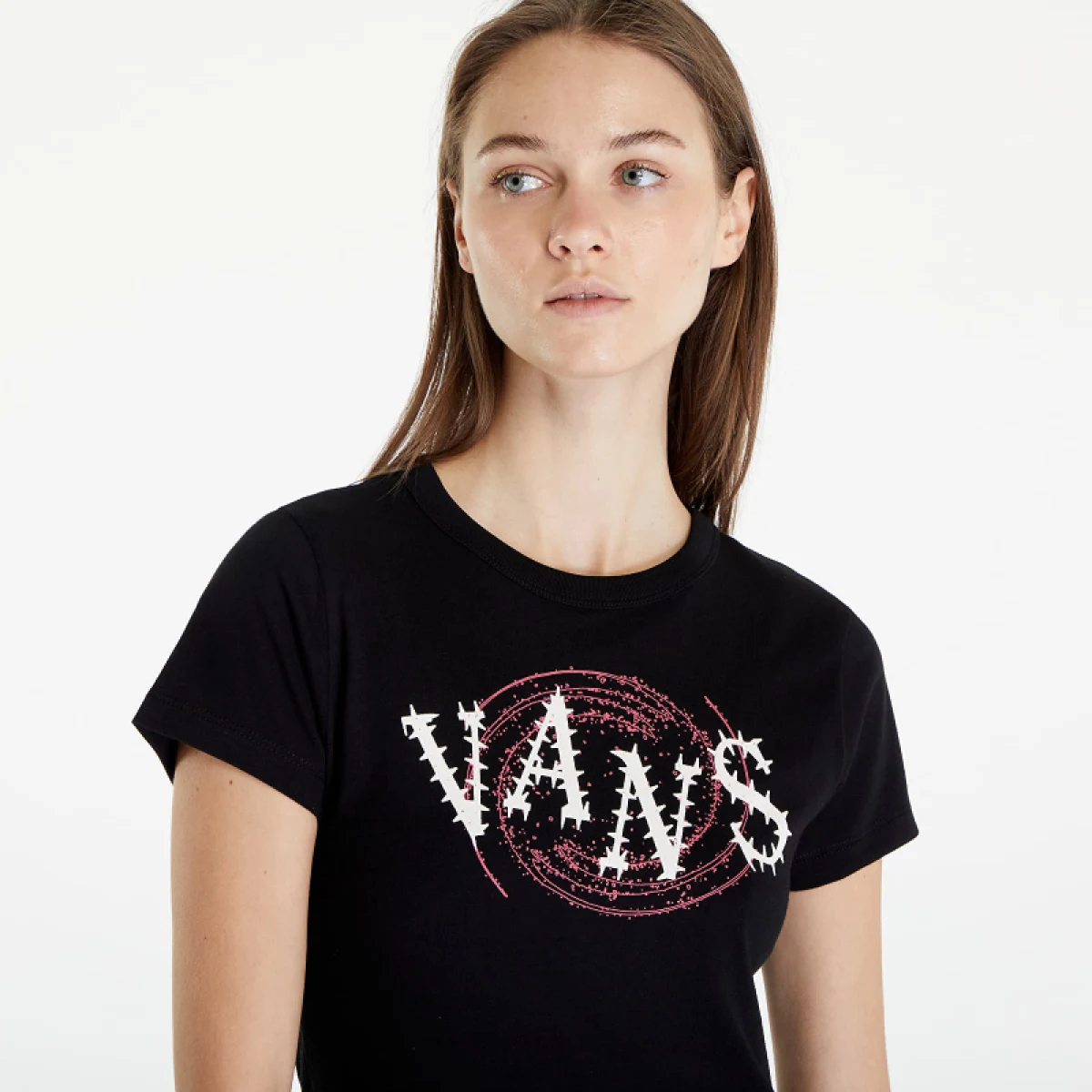 Dámské tričko s krátkým rukávem VANS SPIRAL DOWN MINI-Black · záber 4
