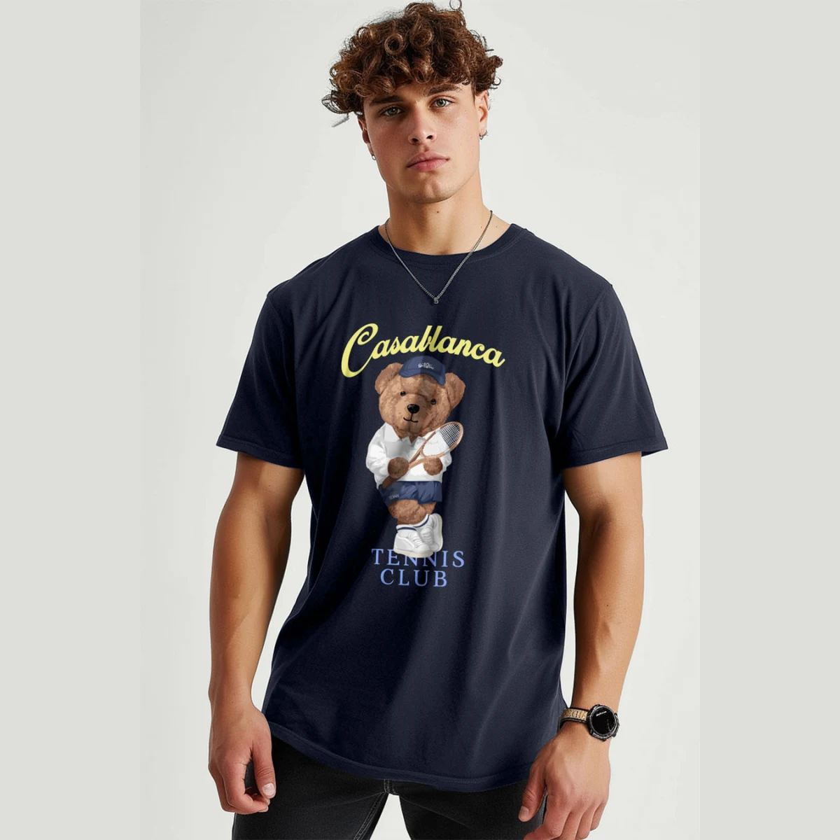 Tričko, Barva Černá, s Potiskem Tennis Teddy · záber 9