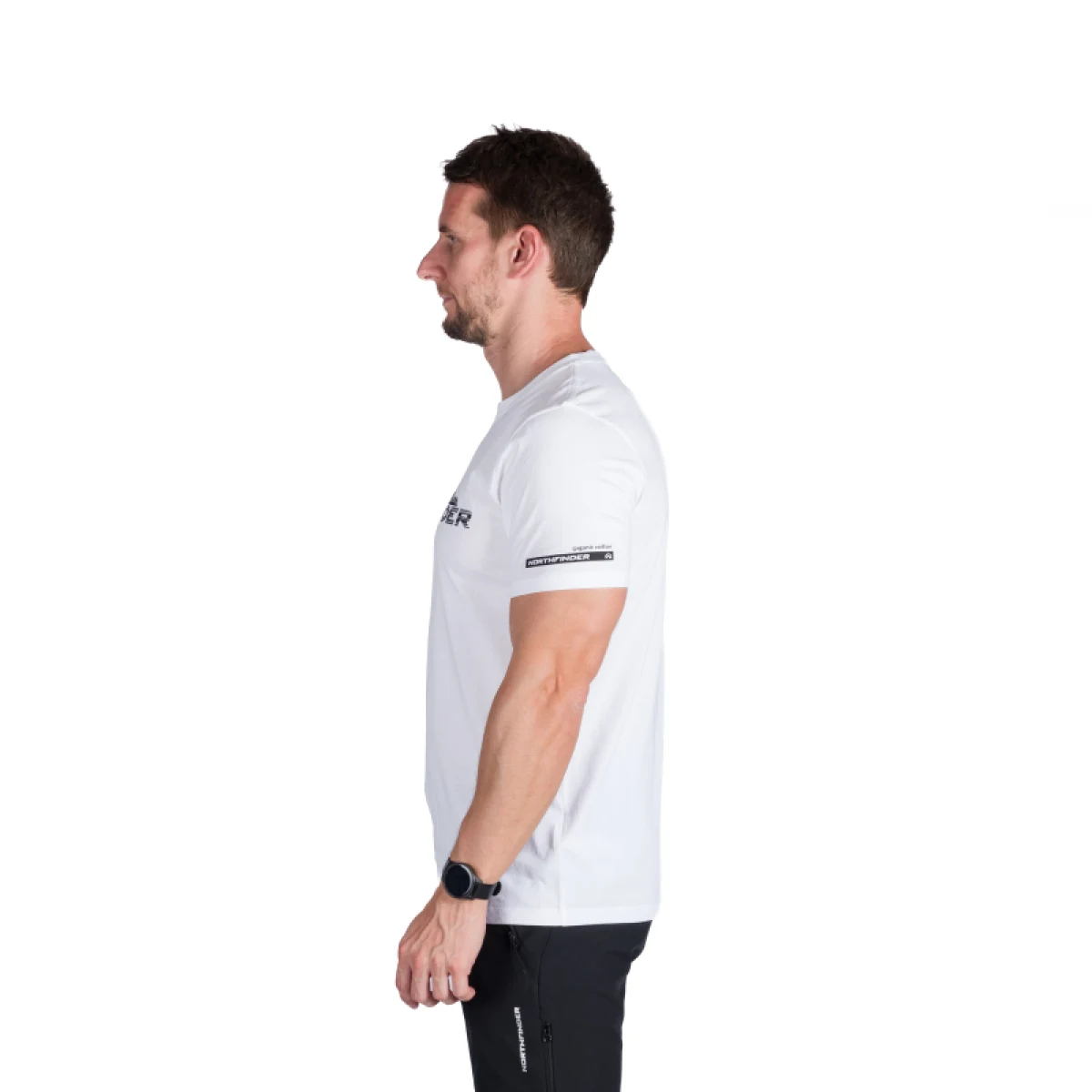 Pánské turistické tričko s krátkým rukávem NORTHFINDER FERDINAND-377white · záber 2