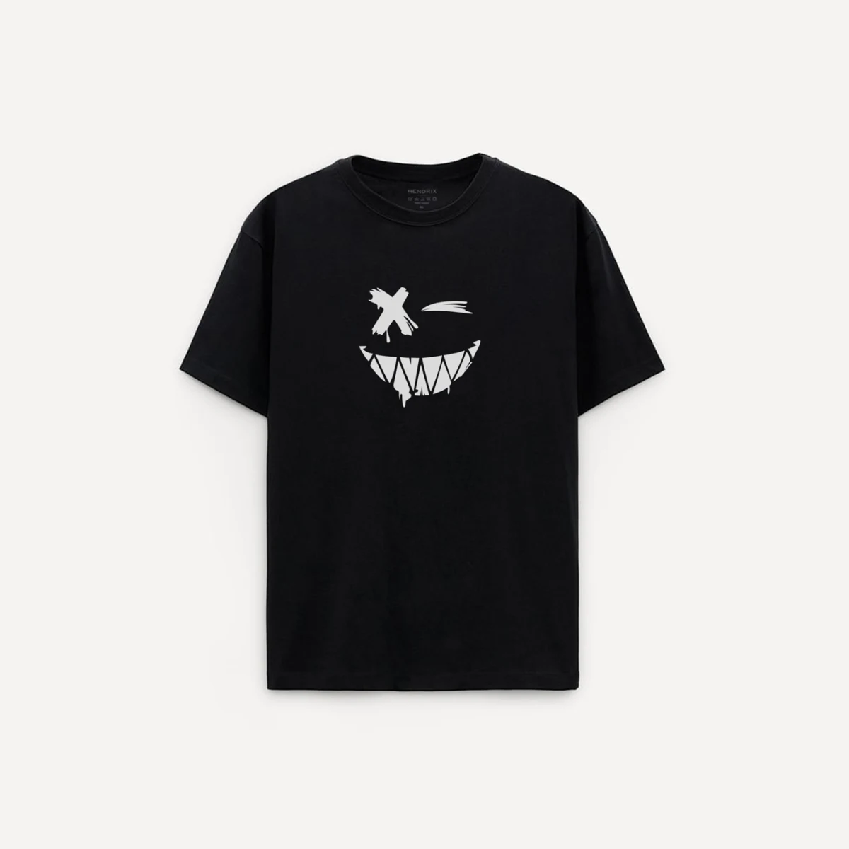 Oversized Tričko, Barva Bílá, s Potiskem Angry Smiley · záber 1