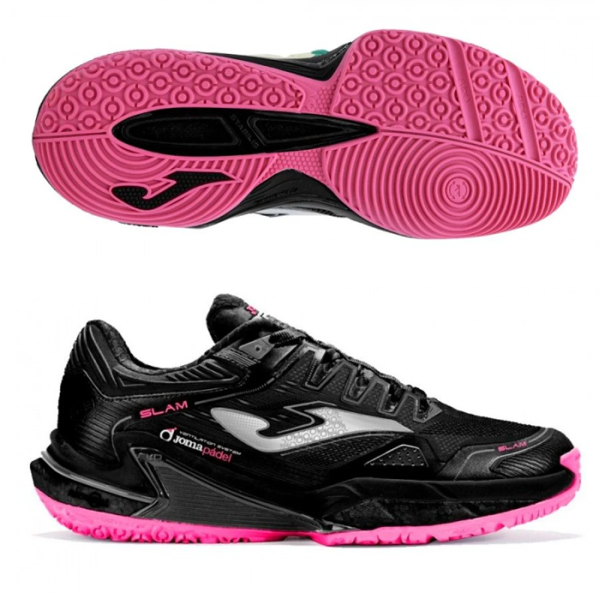 Dámská halová obuv JOMA Slam Lady 2401 black pink · záber 3