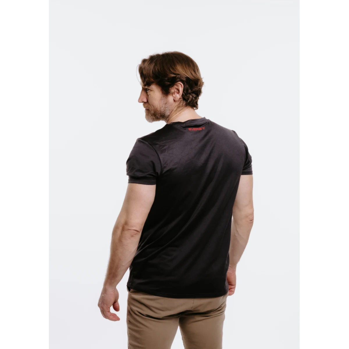 Pánské turistické tričko s krátkým rukávem EVERETT TecShirt M antracit melange · záber 3