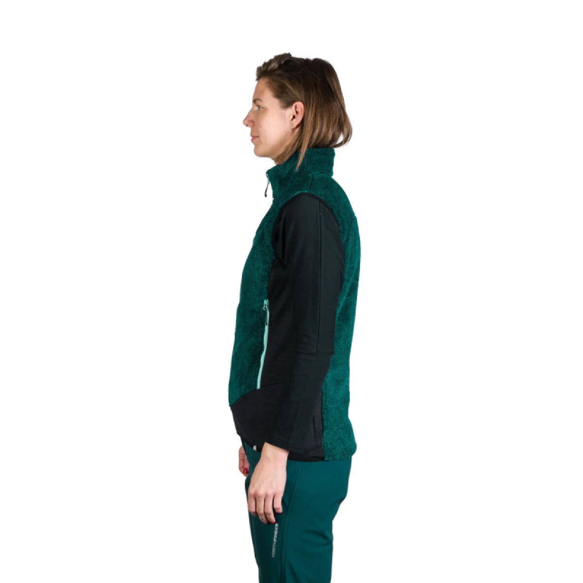 Dámská turistická fleece vesta NORTHFINDER DEE-630inkblueblack · záber 5