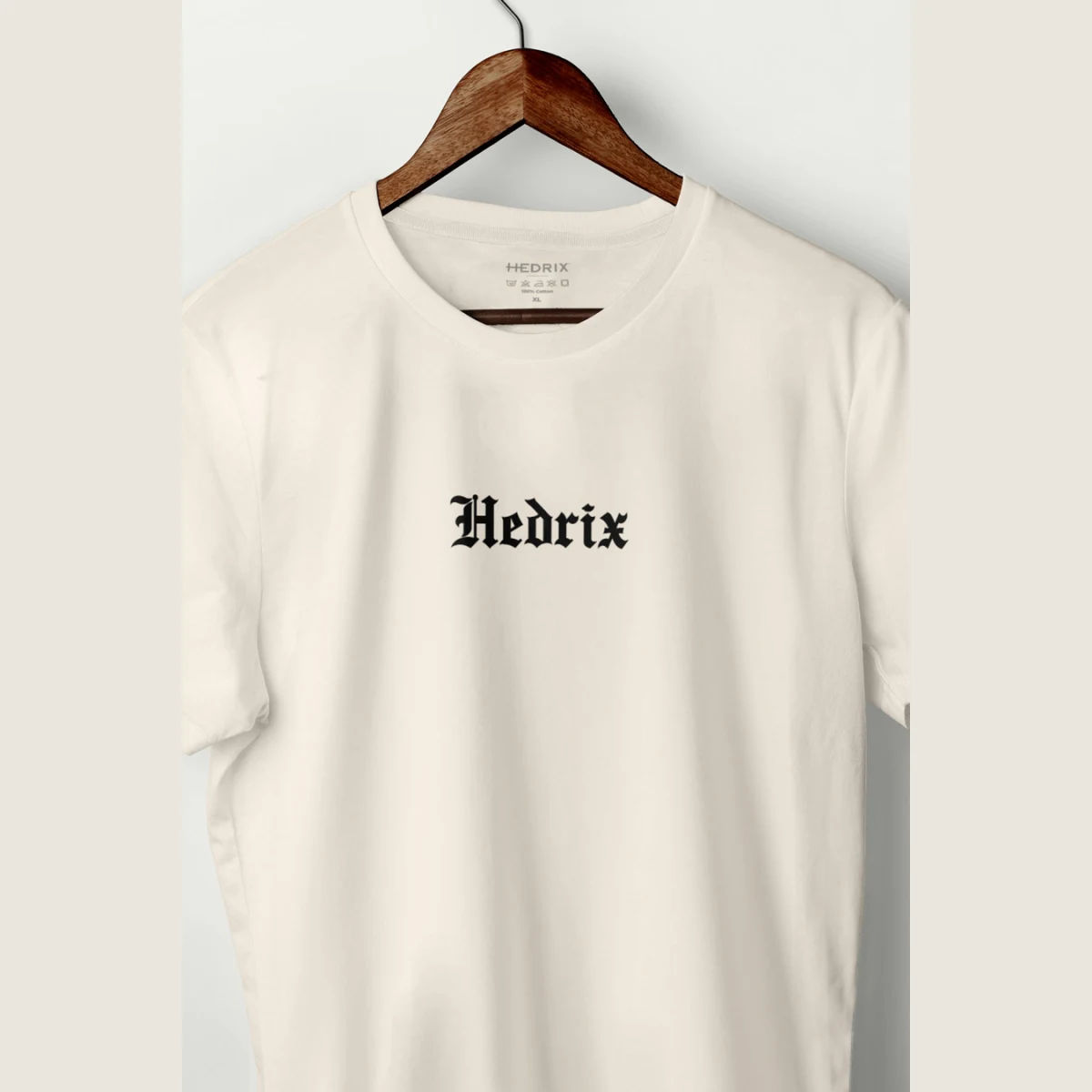 Tričko, Barva Ekru, s Potiskem Hedrix Retro · záber 2