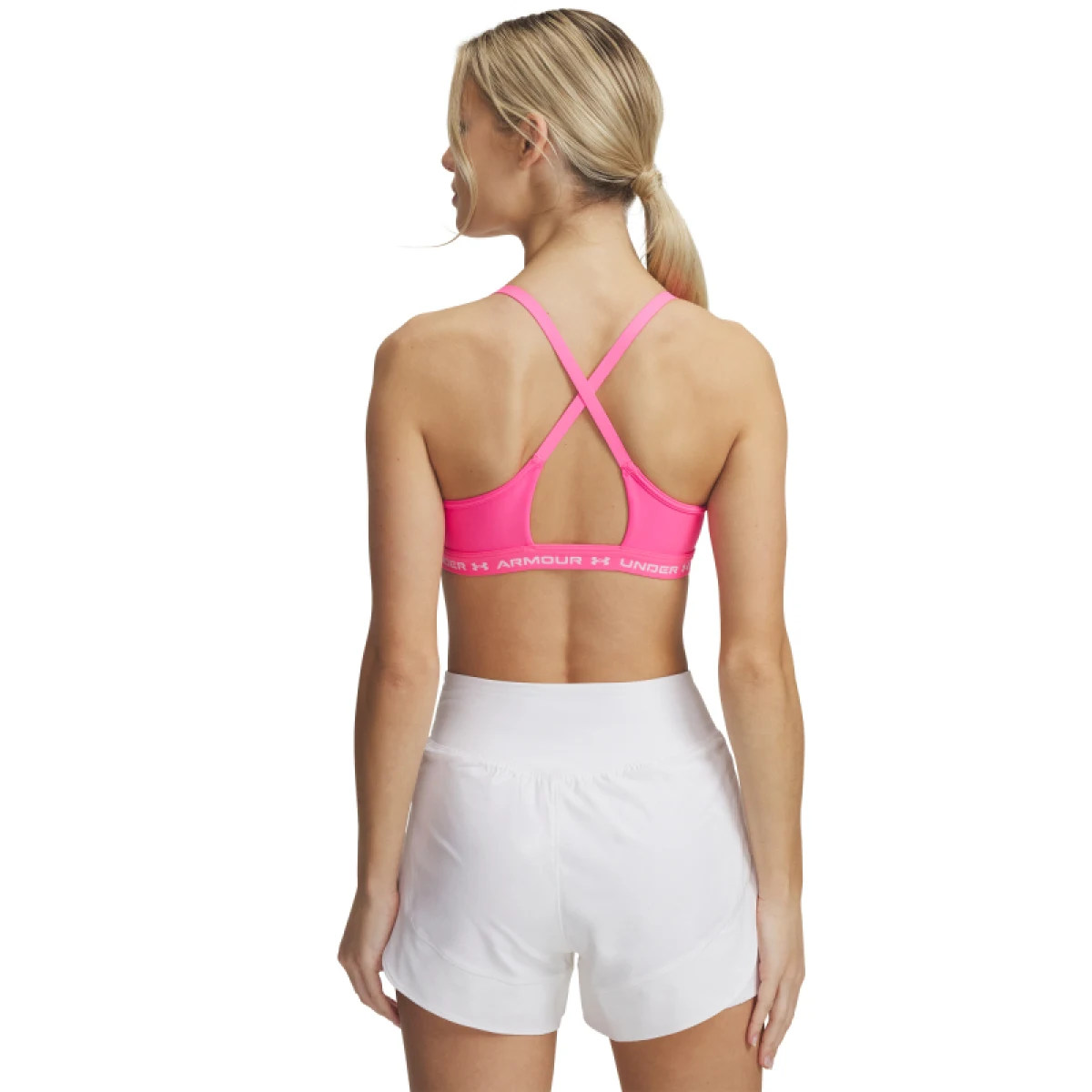 Dámská sportovní tréninková podprsenka UNDER ARMOUR UA Crossback Low Bra-PNK · záber 7
