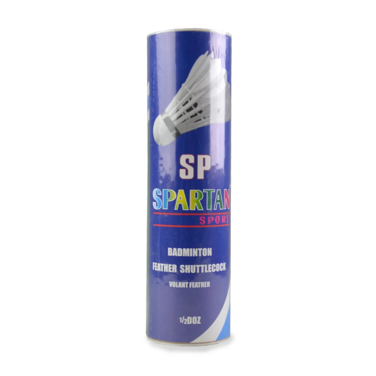 Badmintonové míčky SPARTAN Natur Feder - zelený pruh 6ks · záber 1