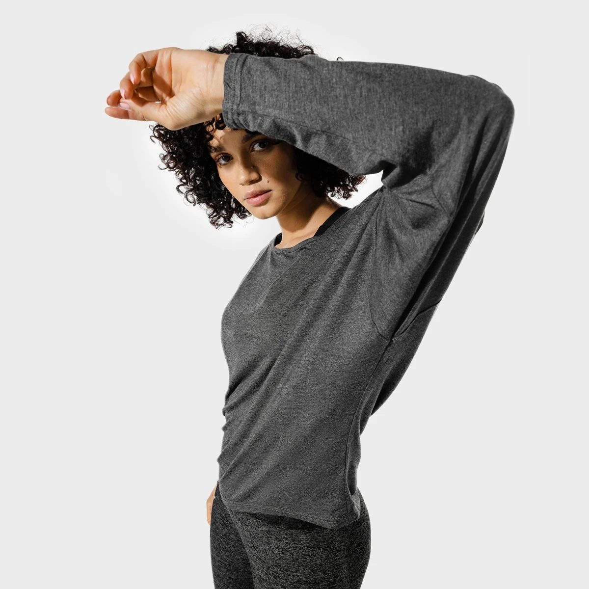SQUATWOLF Dámské Tričko Batwing Top Black Marl · záber 3