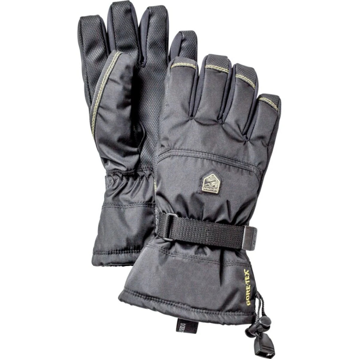 Lyžařské rukavice Hestra Gore-Tex Gauntlet, juniorské, černé · záber 1