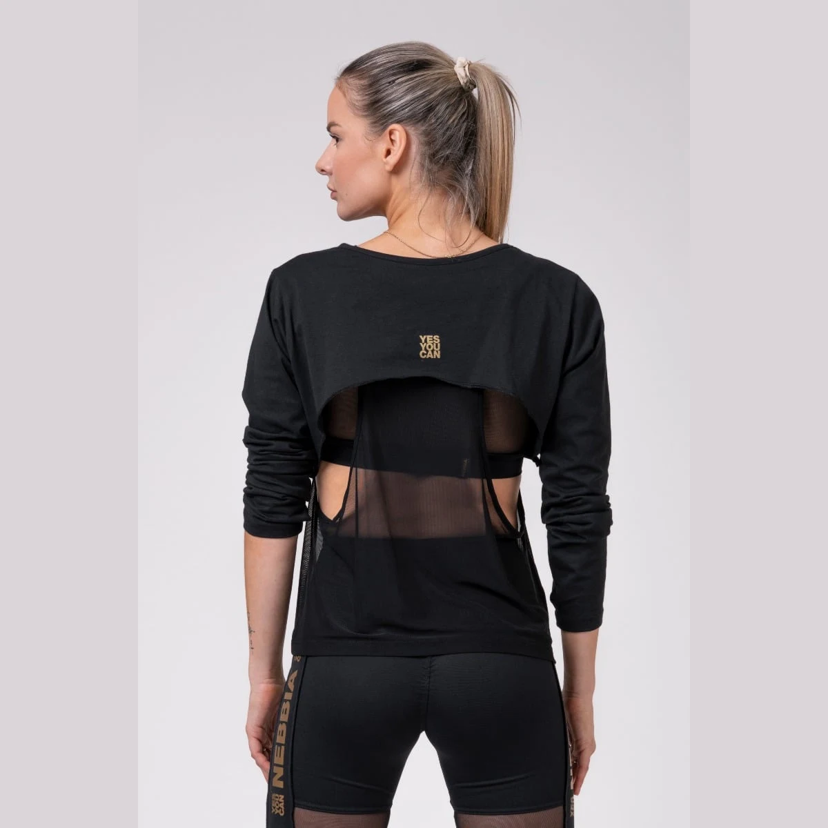 NEBBIA Sportovní Top Intense Mesh Black · záber 5