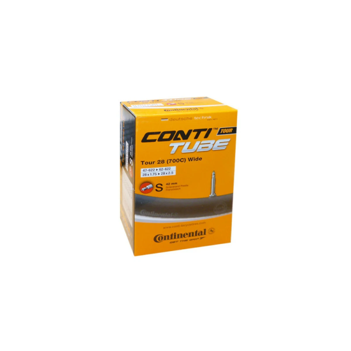 Duše na kolo CONTINENTAL Tour 28 Wide - ventil FV42 · záber 2