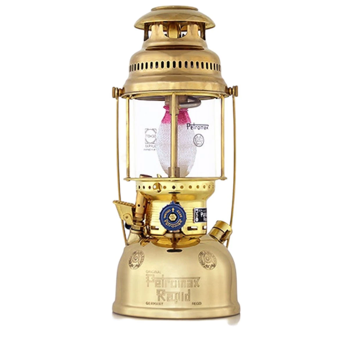 Petromax Petroleum Lampe HK500 Brass, lampa, mosaz · záber 2