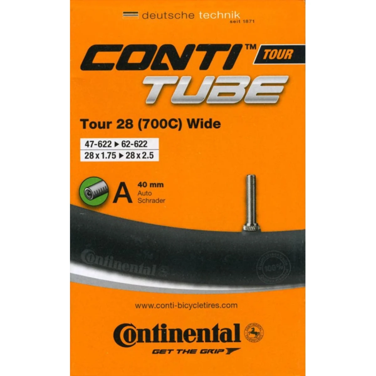 Duše na kolo CONTINENTAL Tour 28 Wide - ventil AV40 · záber 2