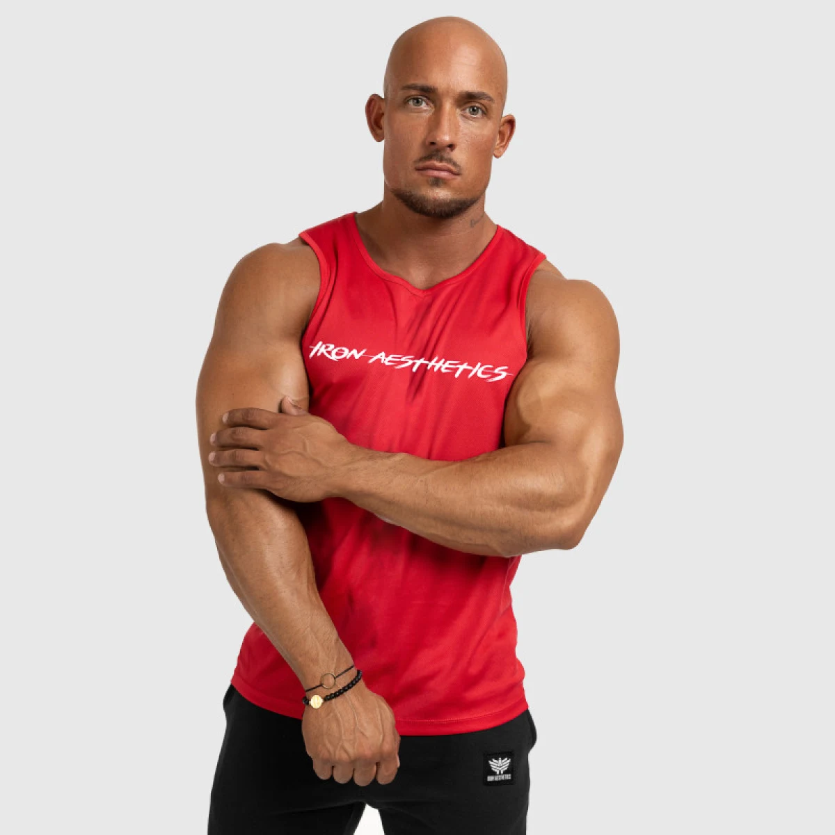 Pánské funkční tílko Iron Aesthetics Sporty, červené · záber 4