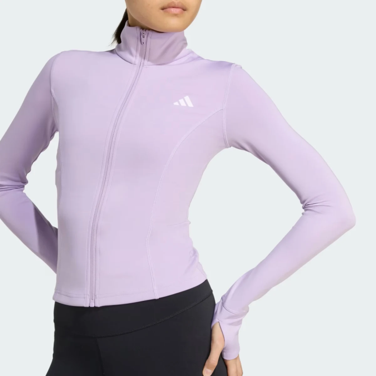 Dámská tréninková mikina se zipem ADIDAS WE ZP THRU JKT POWPLU · záber 5