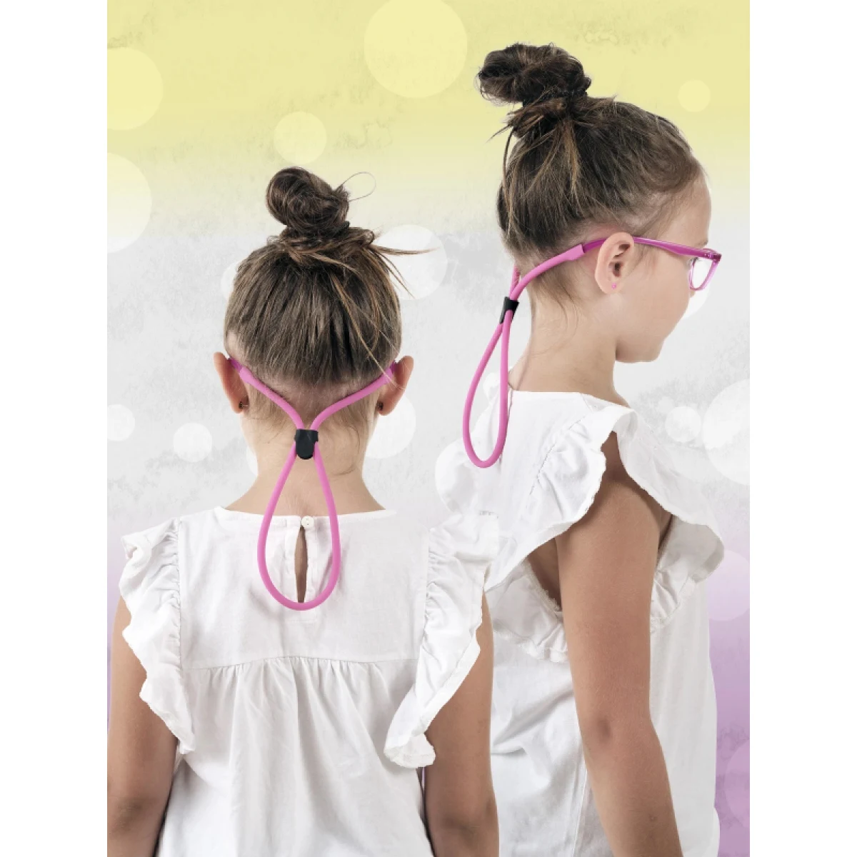 Šňůrka na brýle CENTROSTYLE Silicon cord stopper zipp M - pink · záber 3