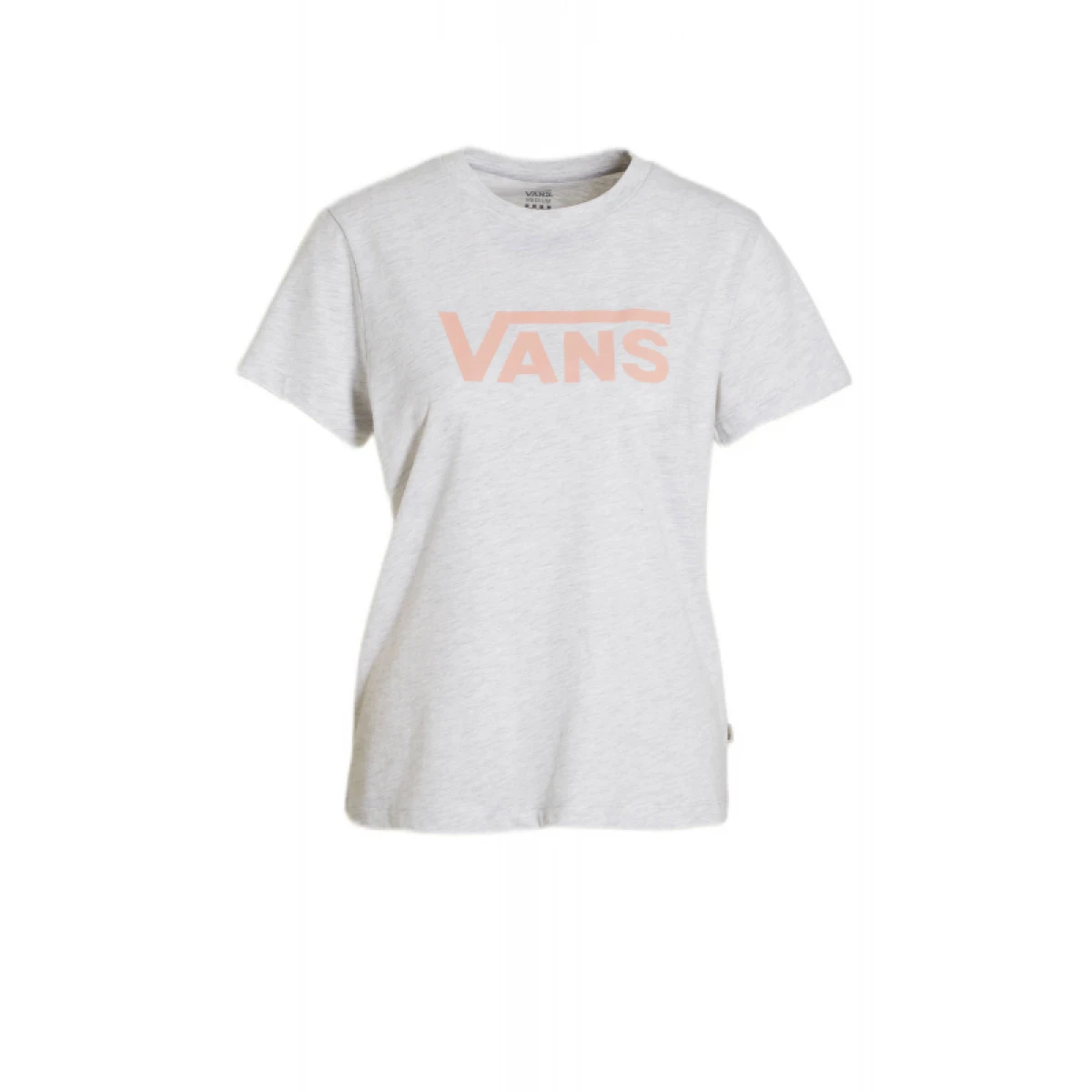 Dámské tričko s krátkým rukávem VANS WM DROP V SS CREW-B WHITE HEATHER · záber 5