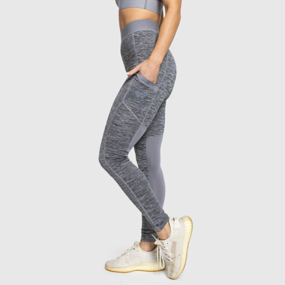 Sportovní legíny Iron Aesthetics Grande, šedé · záber 2