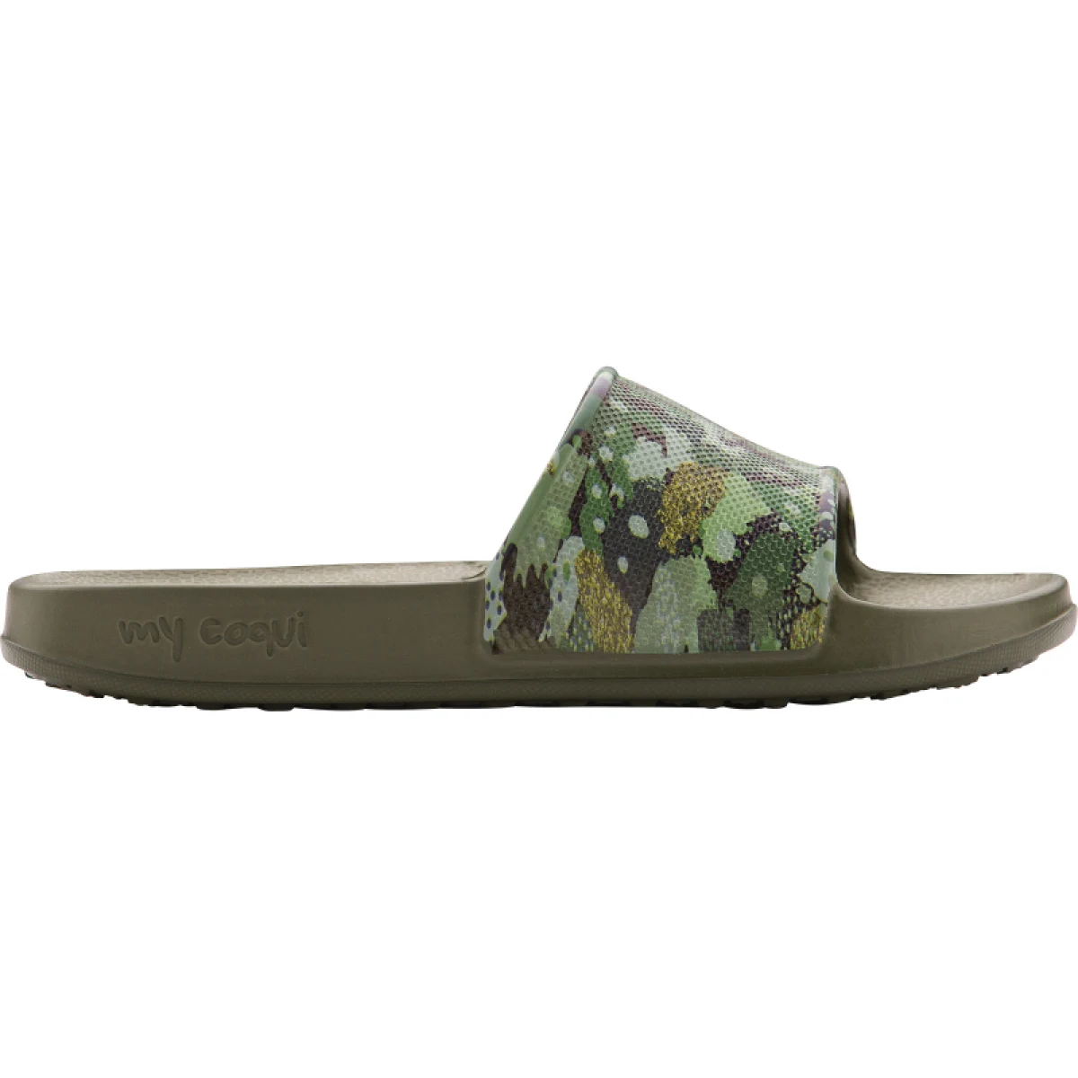 Dětské pantofle (plážová obuv) COQUI Tora army green camo · záber 2
