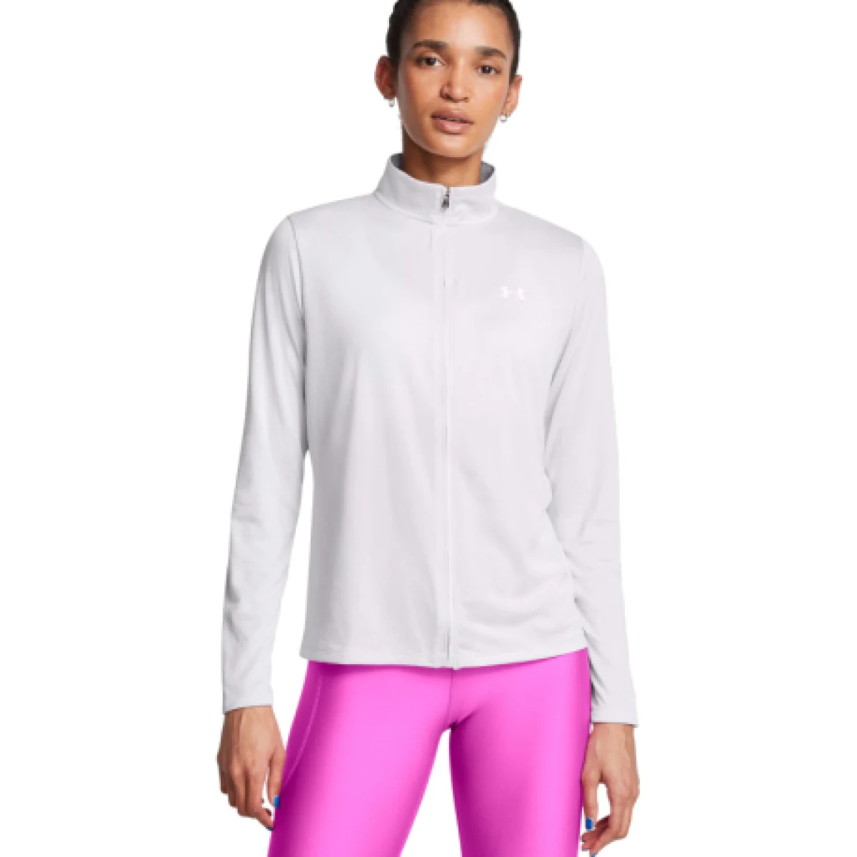 Dámská tréninková mikina se zipem UNDER ARMOUR Tech Full Zip-GRY · záber 1