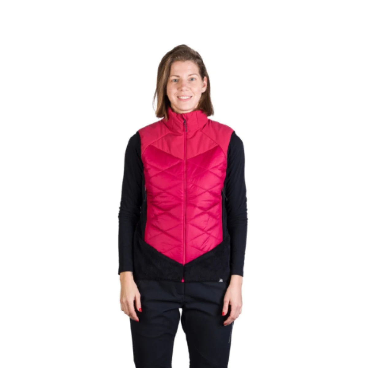 Dámská turistická vesta NORTHFINDER MARIANNE-577cherryblack · záber 1