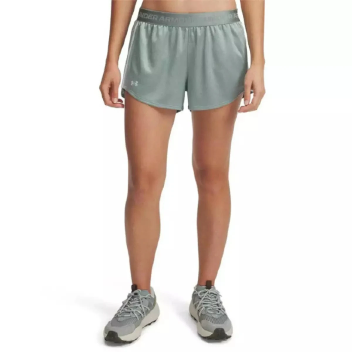 Dámské tréninkové kraťasy UNDER ARMOUR Tech Play Up Shine Shorts-GRN · záber 1