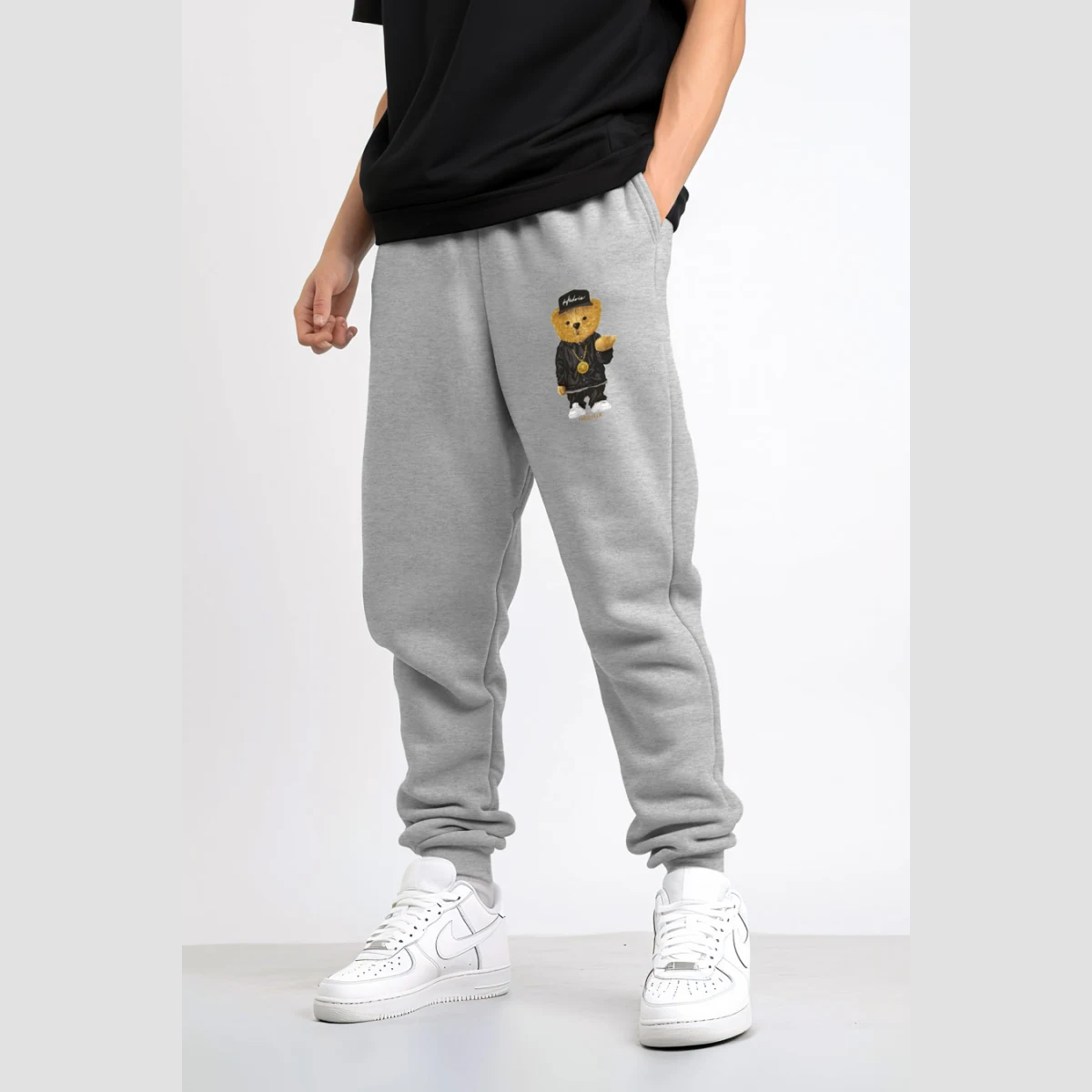 Tepláky Jogger , Barva Modrá, s Potiskem Compton Teddy · záber 11