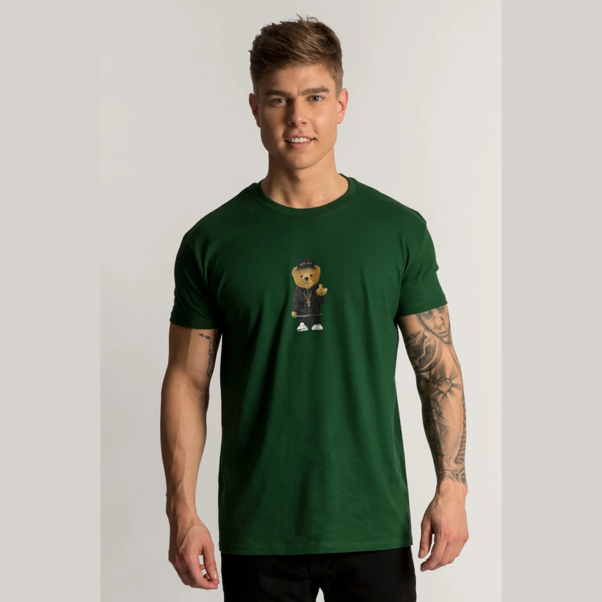 Tričko, Barva Modrá, s Potiskem Compton Teddy · záber 6