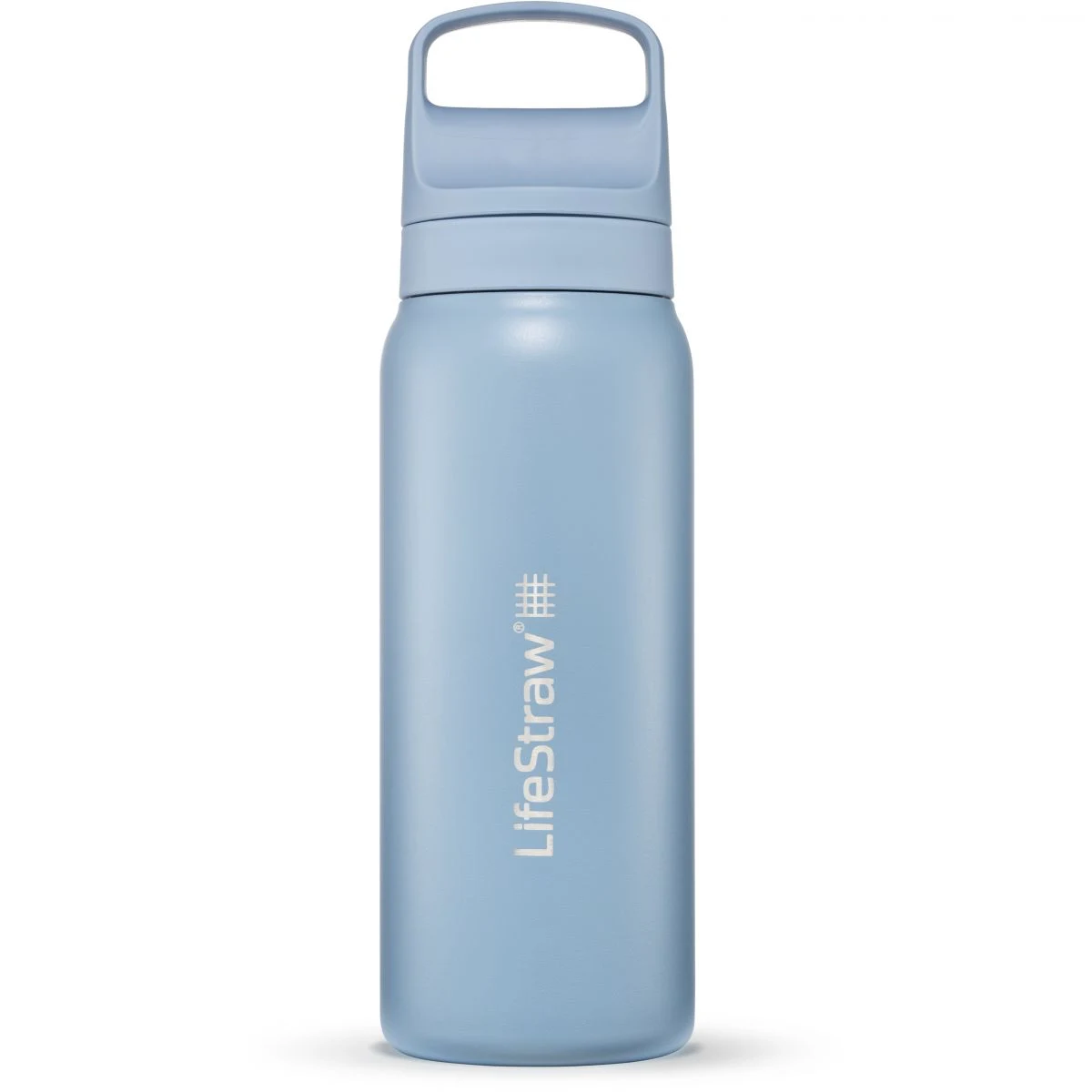 LifeStraw Go 2.0 Stainless Steel Water Filter Bottle 1L, modrá · záber 4