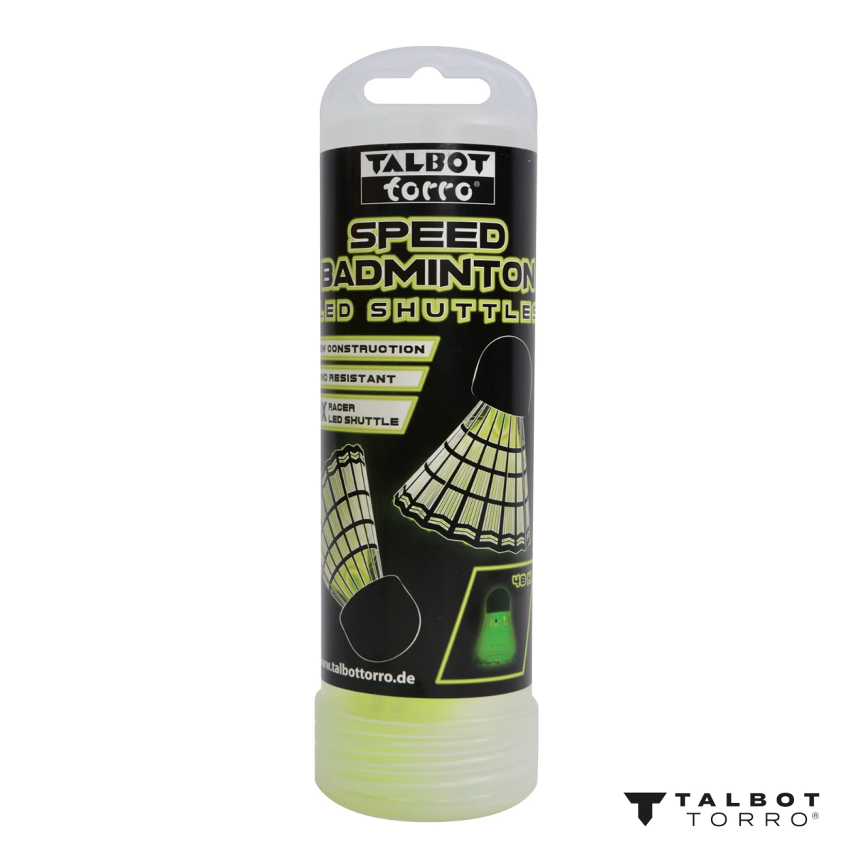Speed badmintonové míčky TALBOT TORRO LED 4ks · záber 4