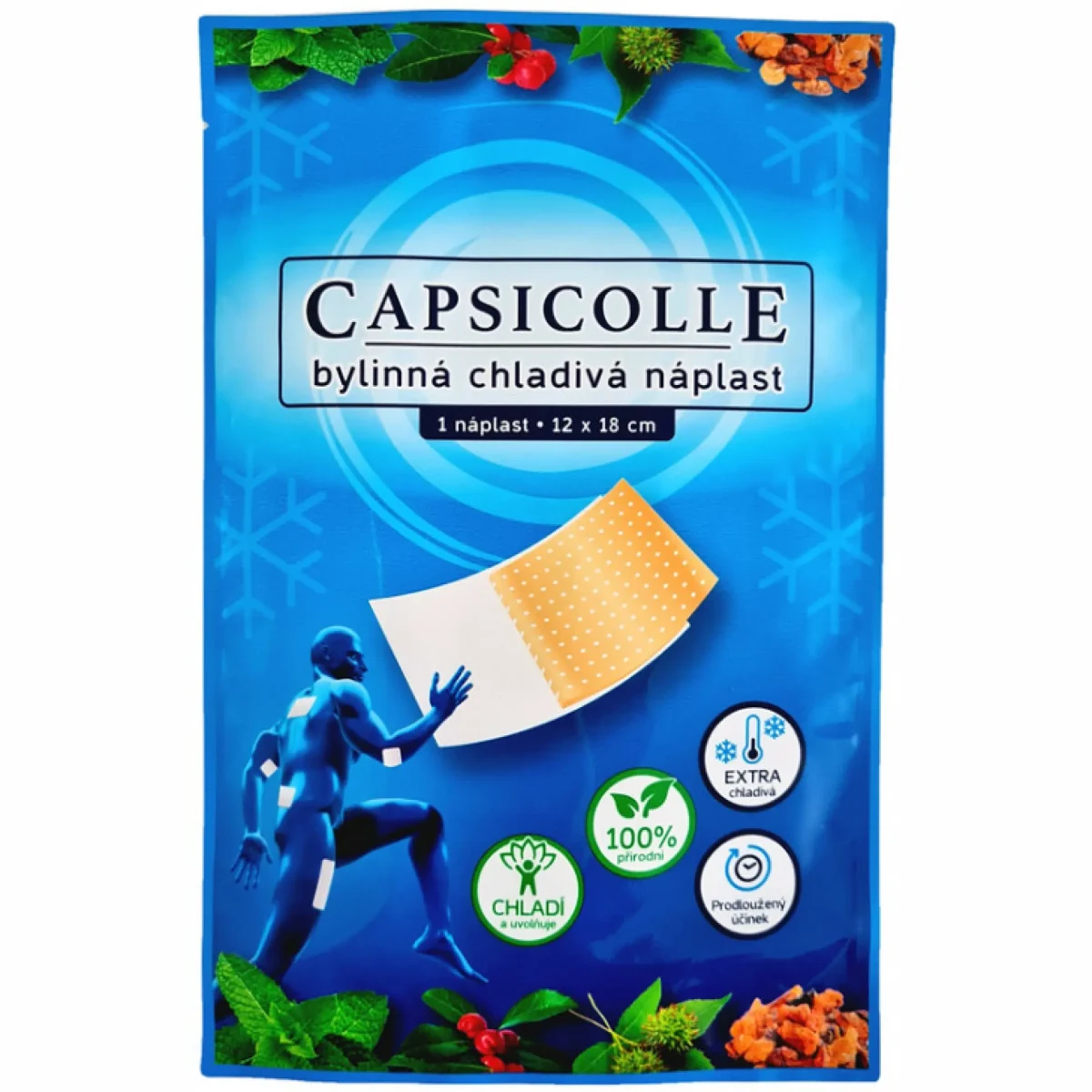 CAPSICOLLE bylinná chladivá náplast 12 x 18 cm 1 ks · záber 1