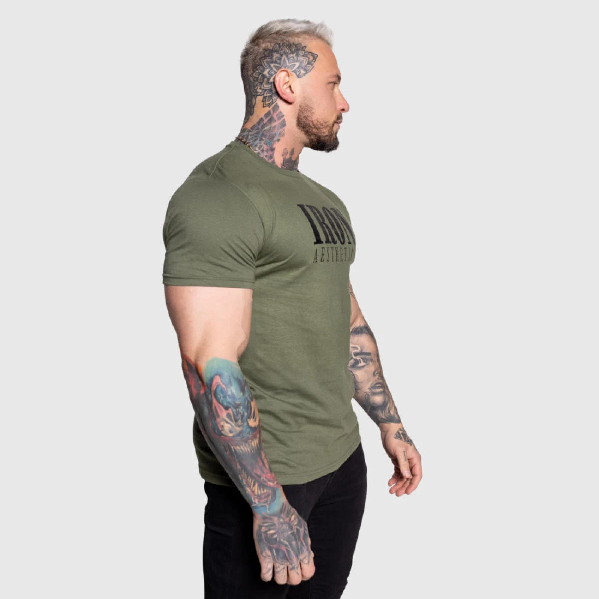 Pánské sportovní tričko Iron Aesthetics Urban, vojenská zelená · záber 4
