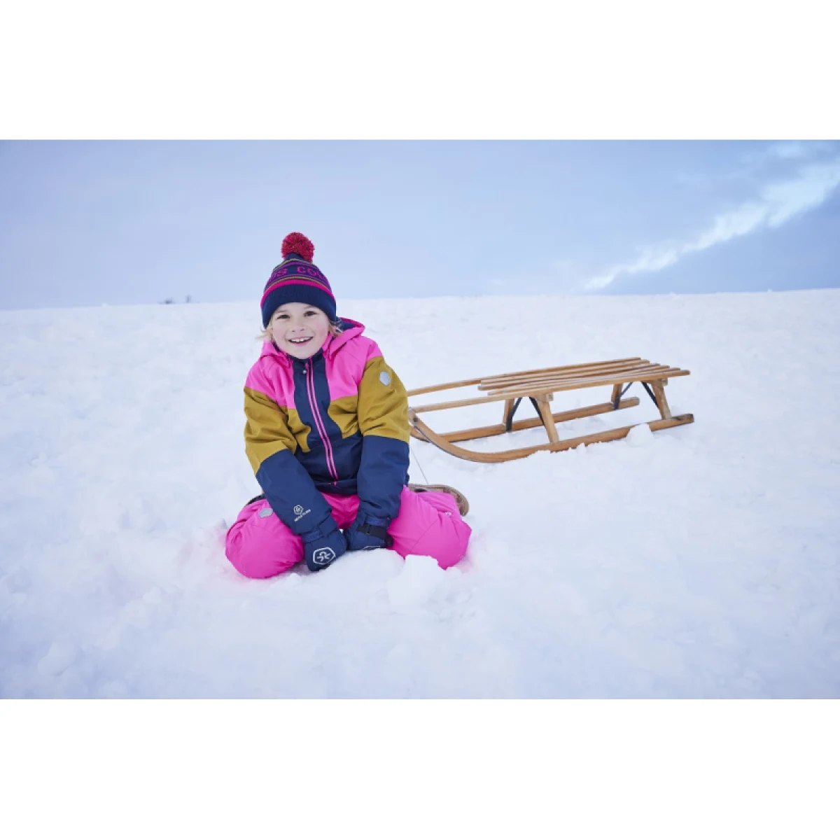 Chlapecká zimní čepice COLOR KIDS Hat logo CK, pink glo · záber 2