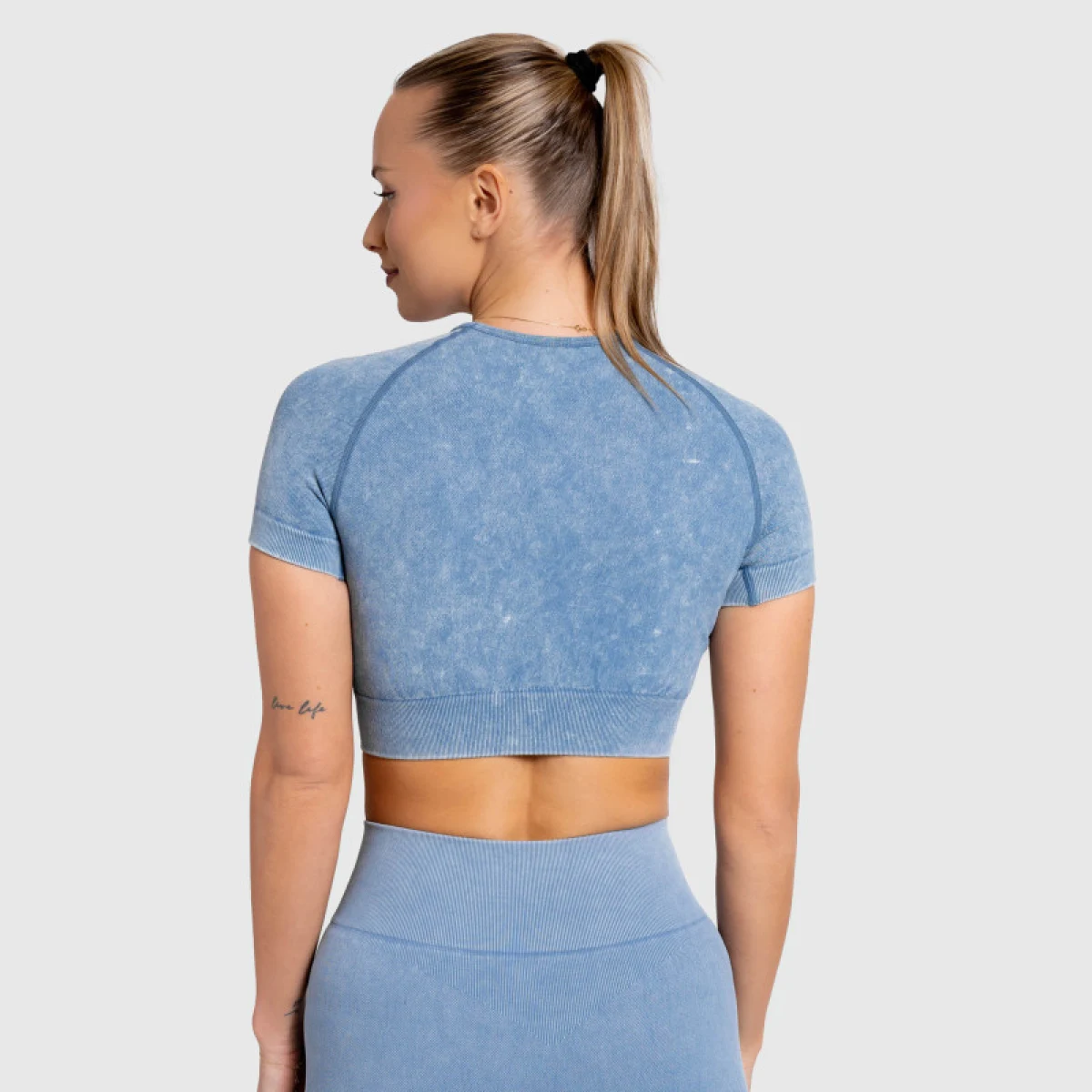 Dámský crop top Iron Aesthetics Faded, washed green · záber 4