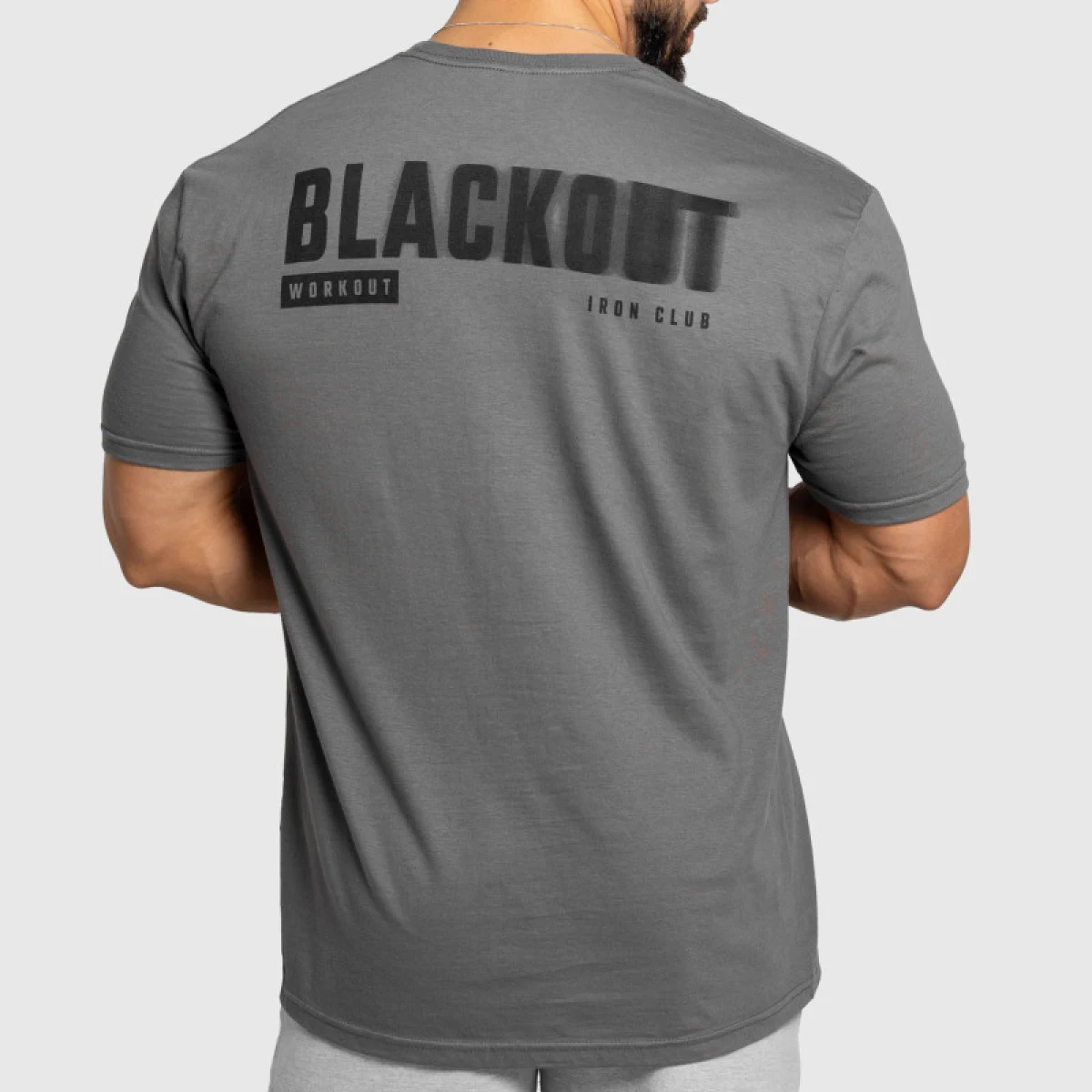 Pánské tričko Iron Aesthetics Blackout, charcoal · záber 1