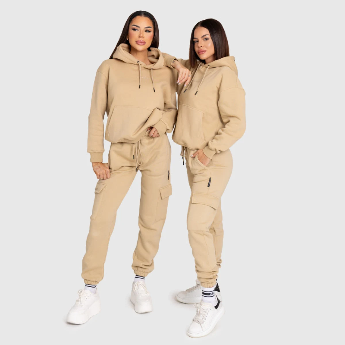 Dámská oversized souprava Iron Aesthetics Cargo, béžová · záber 4