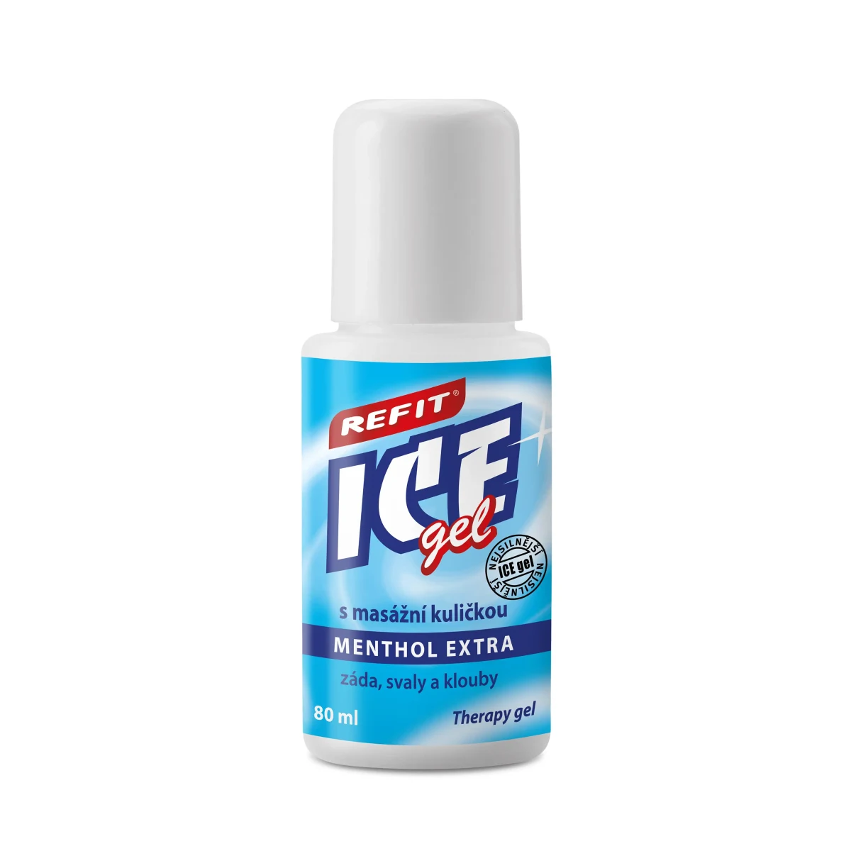 Refit Ice gel roll-on Menthol 2.5% na záda 80 ml · záber 1