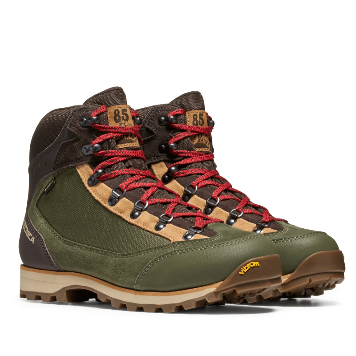 Pánská kotníková turistická celokožená obuv TECNICA Makalu 85 GTX Ms, dark green red · záber 4