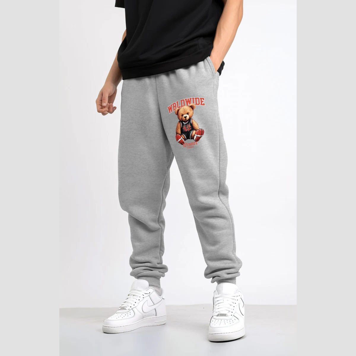 Tepláky Jogger , Barva Modrá, s Potiskem Wordwide Winner Teddy · záber 8