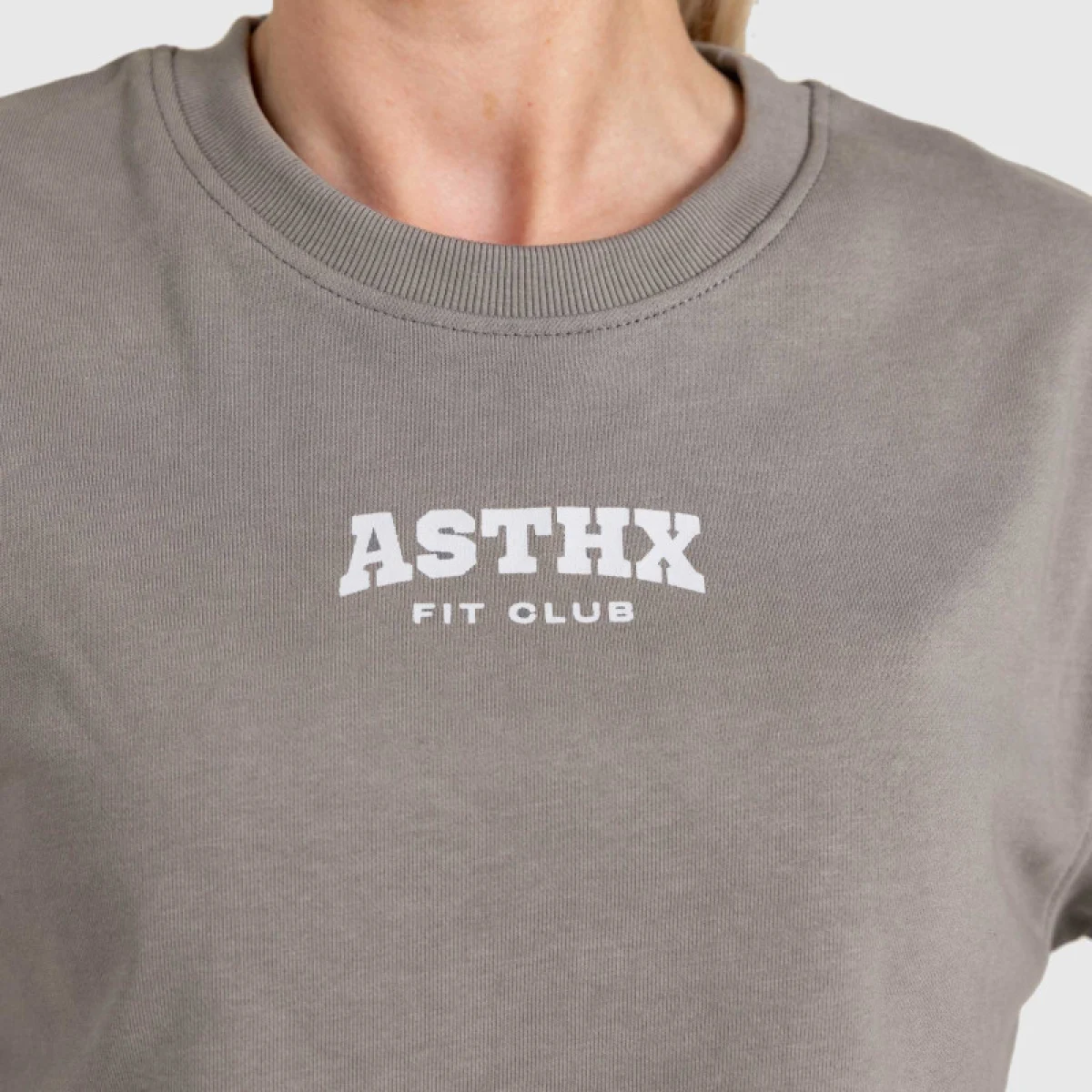 Dámský crop top Iron Aesthetics Heavy-Terry, šedý · záber 3