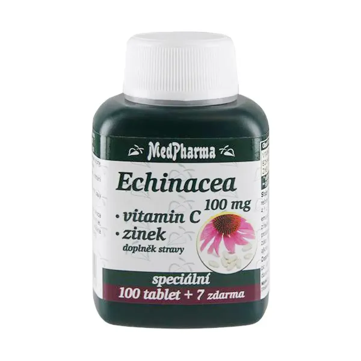 MedPharma Echinacea 100 mg + vit.C + zinek 107 tablet · záber 1