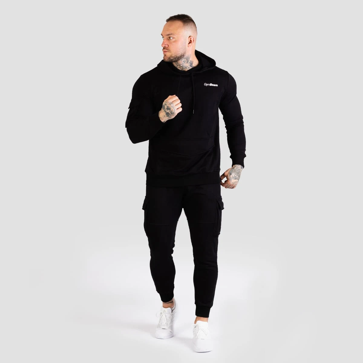 GymBeam Mikina TRN Hoodie Black - Velikost: S | Barva: čierna | Hmotnost: 0,6 kg | Balení: 32 · záber 5