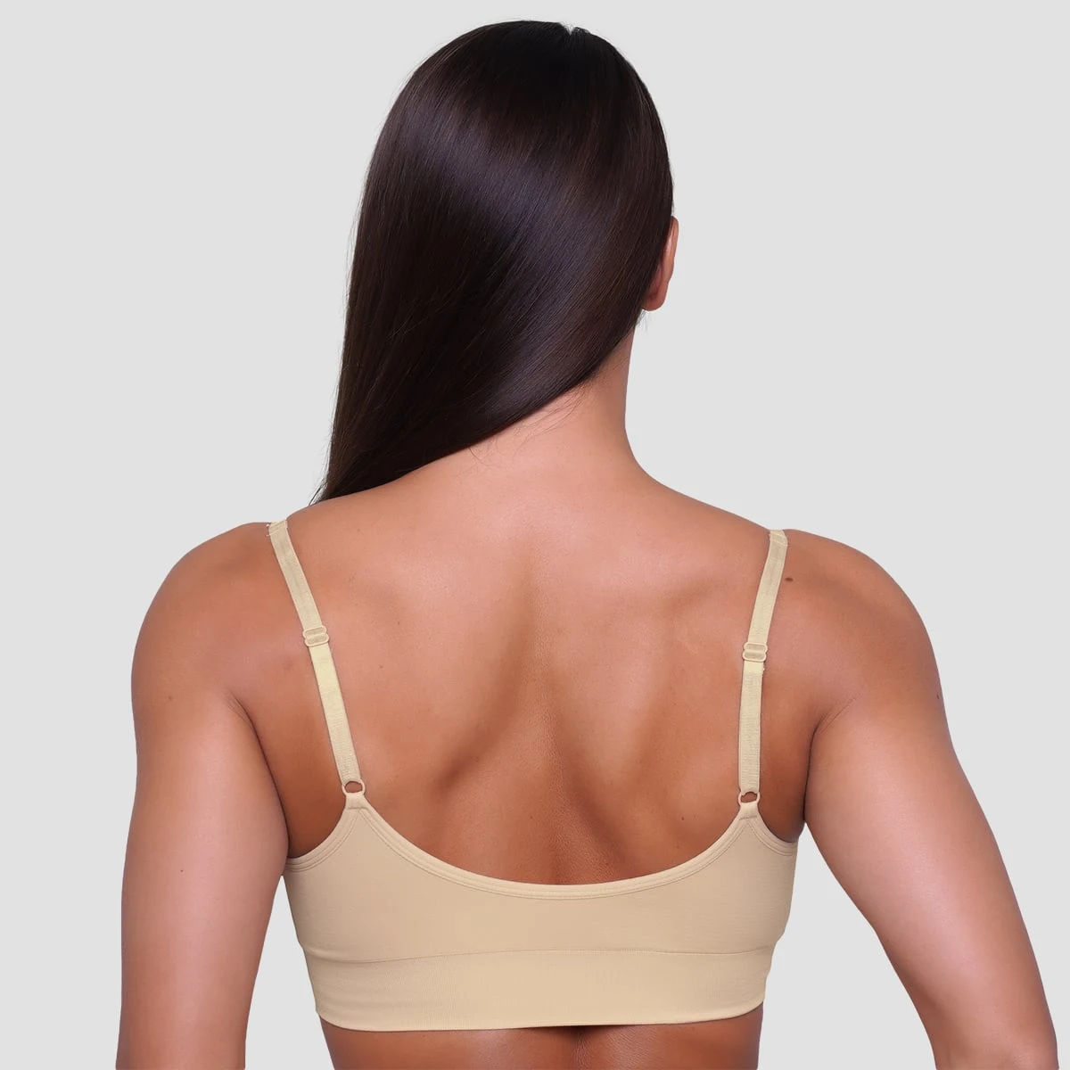 GymBeam Podprsenka Triangle Nude - Velikost: XXL | Barva: béžová | Hmotnost: 0,14 kg · záber 3