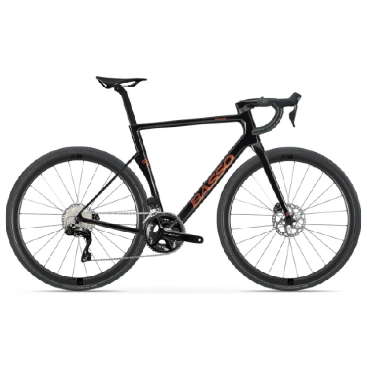Silniční kolo BASSO Venta R, Shimano 105 DI2, Microtech RE38, magma black · záber 1