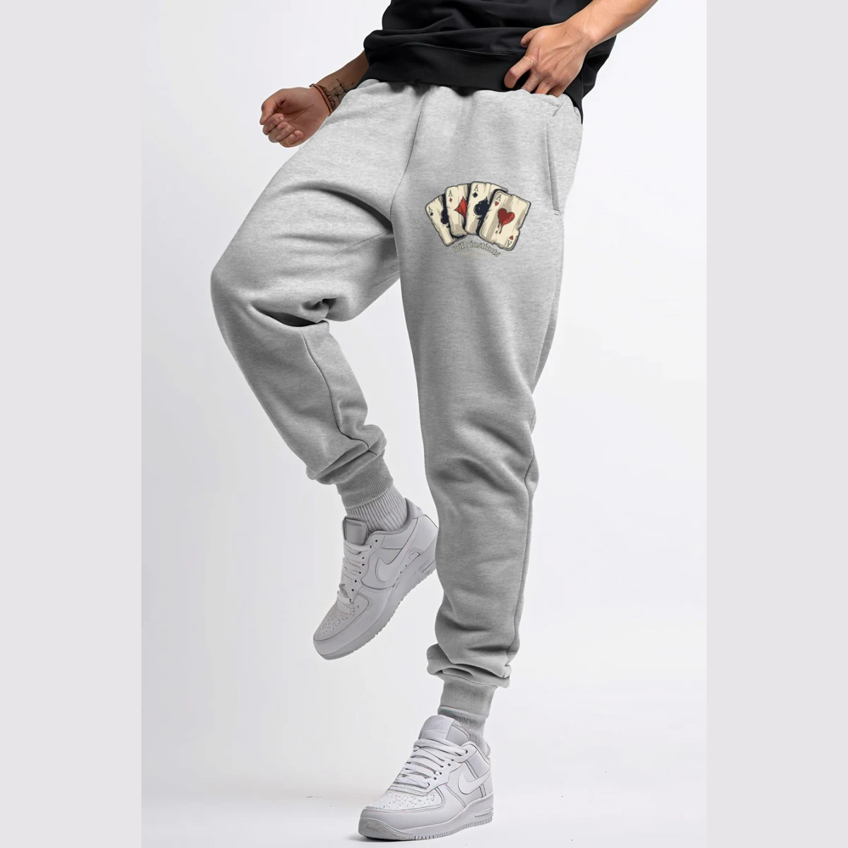 Tepláky Jogger , Barva Modrá, s Potiskem Wild Cards · záber 8