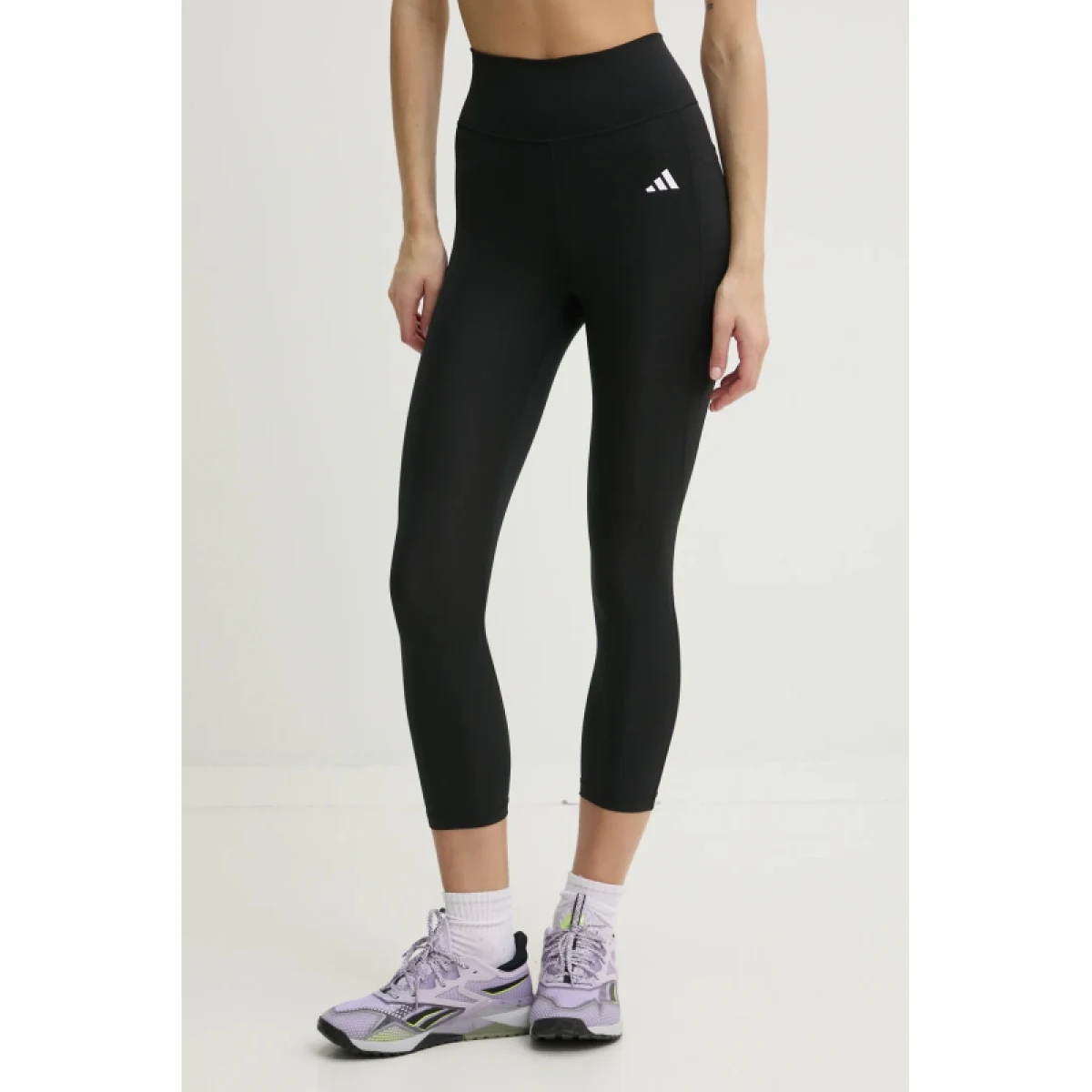 Dámské tréninkové 3 4 kalhoty ADIDAS OPT ESS ST 3 4 BLACK · záber 2