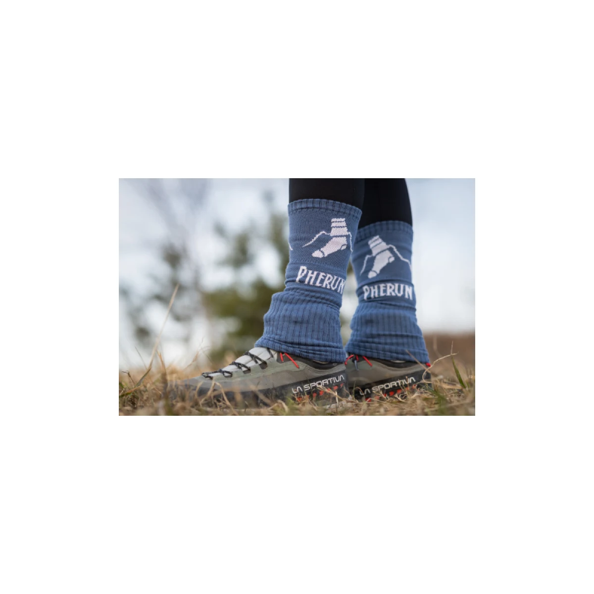 Turistické ponožky PHERUN Jeans Blue · záber 3