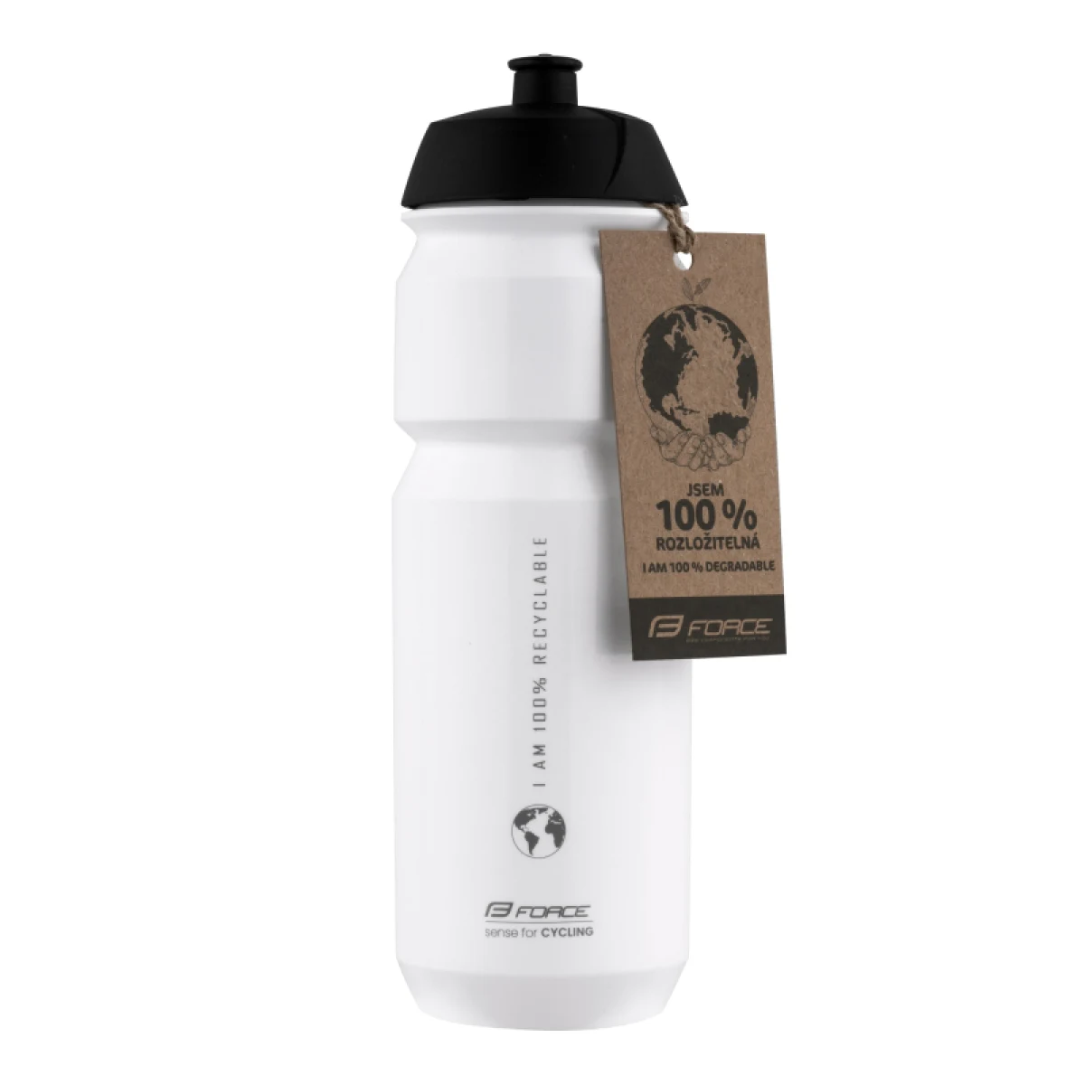 Láhev na kolo FORCE BIO EARTH 0,75 l, white-gray - Barva: sivá · záber 6