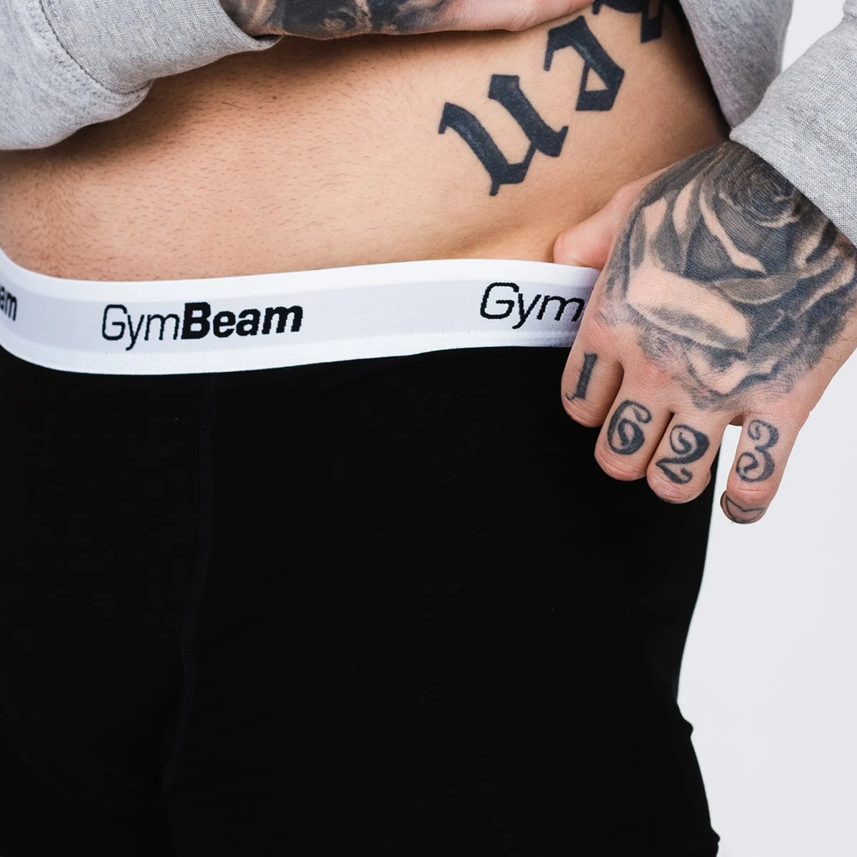 GymBeam Pánské boxerky Essentials 3Pack Black - Barva: čierna · záber 5