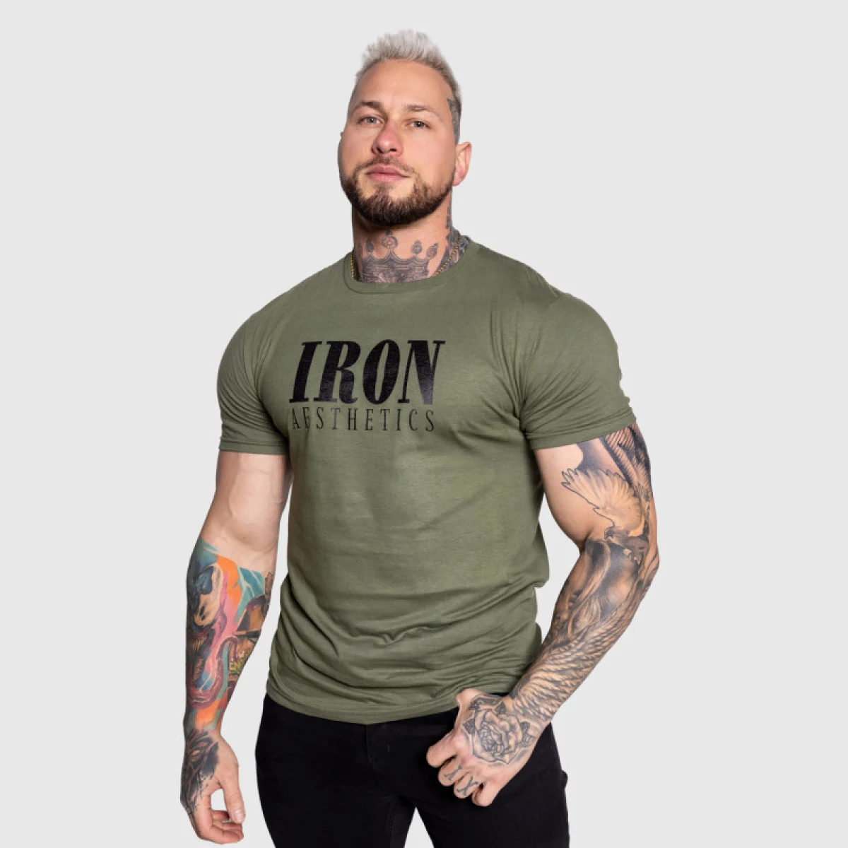 Pánské sportovní tričko Iron Aesthetics Urban, vojenská zelená · záber 1
