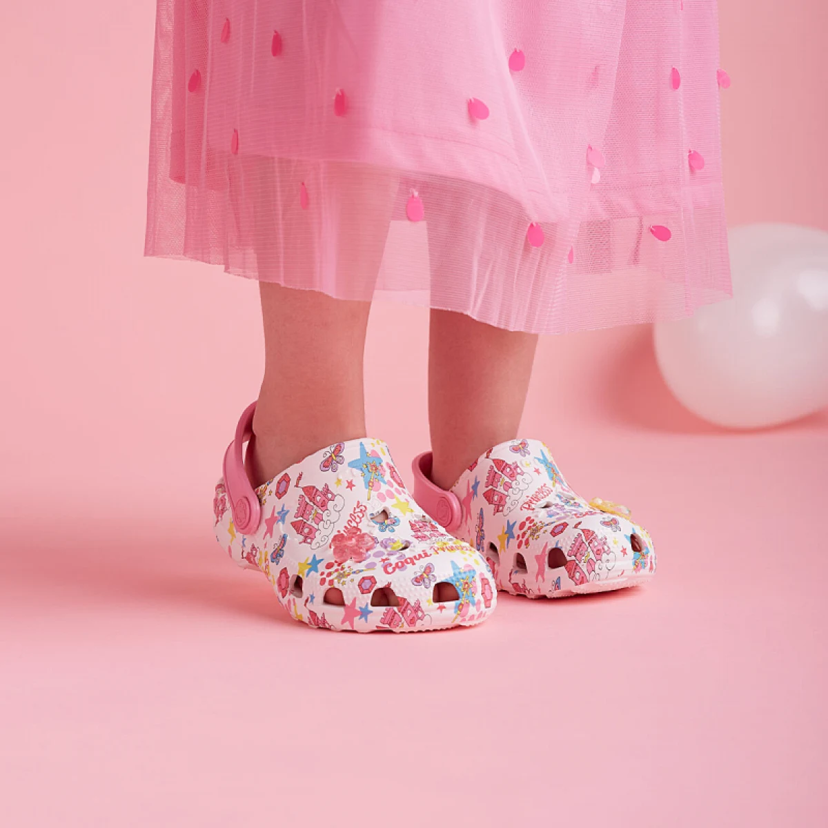 Dětské kroksy (rekreační obuv) COQUI Little frog white pink · záber 4